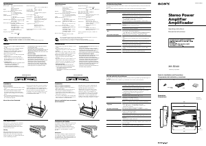 Manual Sony XM-SD14X Car Amplifier