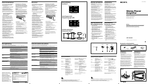 Manuale Sony XM-SD22X Amplificatore auto