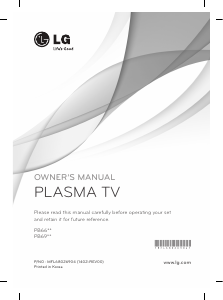 Mode d’emploi LG 50PB660V Téléviseur plasma