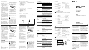 Manuale Sony XM-ZR602 Amplificatore auto