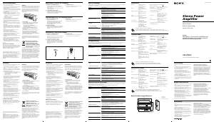 Mode d’emploi Sony XM-ZR602 Amplificateur de voiture