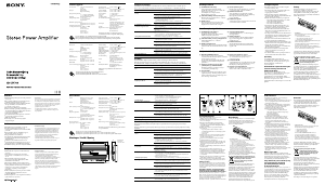 Bruksanvisning Sony XM-ZR704 Bilförstärkare