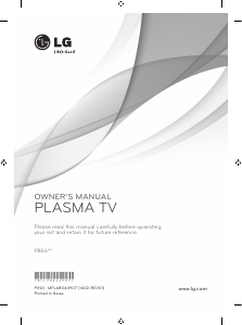 Manuale LG 60PB560V Plasma televisore