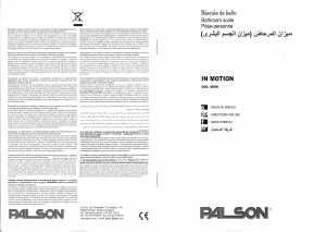 Manual de uso Palson 30650 Báscula