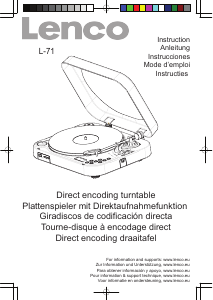 Bedienungsanleitung Lenco L-71 Plattenspieler