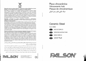 Mode d’emploi Palson 30990 Table de cuisson