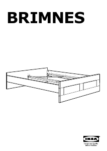 Manual IKEA BRIMNES (140x200) Cadru pat