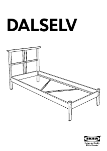 Руководство IKEA DALSELV (90x200) Каркас кровати