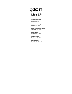 Manual de uso ION Live LP Giradiscos