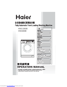 Manual Haier HNS800B Washing Machine