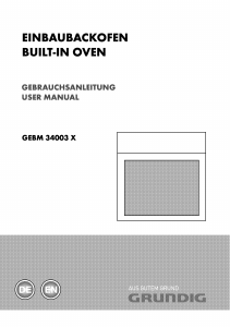 Bedienungsanleitung Grundig GEBM 34003 X Backofen