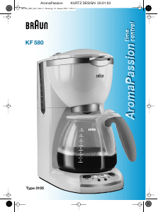 Mode d’emploi Braun KF 580 AromaPassion Cafetière