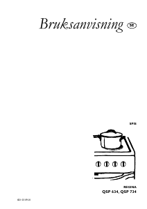 Bruksanvisning Husqvarna QSP734 Regina Spis