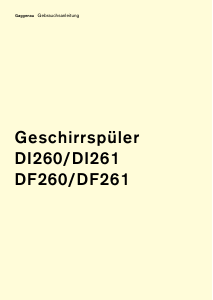 Bedienungsanleitung Gaggenau DI260112 Geschirrspüler