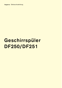 Bedienungsanleitung Gaggenau DF250161 Geschirrspüler