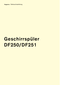 Bedienungsanleitung Gaggenau DF251161 Geschirrspüler