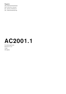 Manual Gaggenau AC200191 Cooker Hood