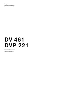 Manual Gaggenau DV461110 Vacuum Sealer