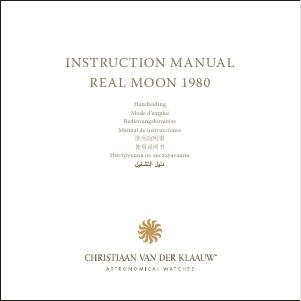 Manual de uso Christiaan van der Klaauw CKRL2225 Real Moon 1980 Reloj de pulsera