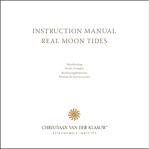 Manual de uso Christiaan van der Klaauw CKRS3304 Real Moon Tides Reloj de pulsera