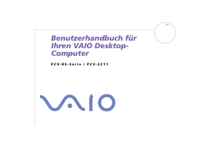 Bedienungsanleitung Sony PCV-RS112 Vaio Desktop