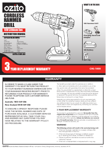 Manual Ozito CHL-1800 Drill-Driver