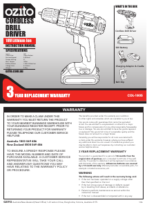 Handleiding Ozito CDL-1805 Schroef-boormachine
