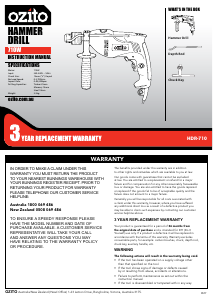 Handleiding Ozito HDR-710 Klopboormachine
