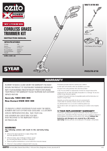 Manual Ozito PXCLTK-218 Grass Trimmer