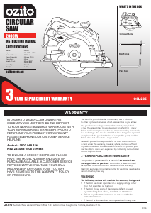 Handleiding Ozito CSL-235 Cirkelzaag