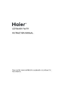 Manual de uso Haier LE24G610CF Televisor de LED