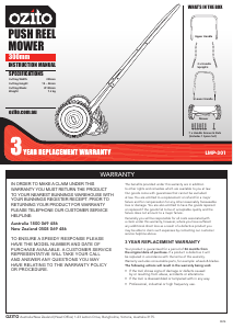 Manual Ozito LMP-301 Lawn Mower