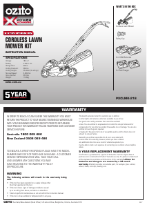 Manual Ozito PXCLMK-218E Lawn Mower