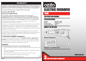 Handleiding Ozito EGR-2050 Graveermachine