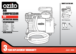 Manual Ozito AMC-3000 Compressor