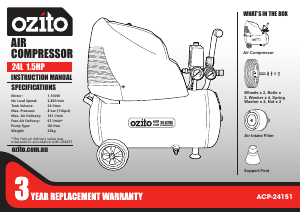 Handleiding Ozito ACP-24151 Compressor