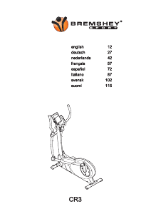 Mode d’emploi Bremshey CR3 Vélo elliptique