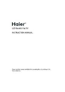 Manual de uso Haier LET50C800HF Televisor de LED