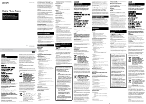 Manuale Sony DPF-HD700 Cornice digitale