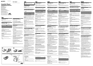 Manual Sony WM-EX190 Walkman Gravador de cassetes