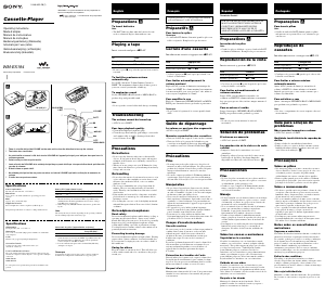 Manual de uso Sony WM-EX194 Walkman Grabador de cassette