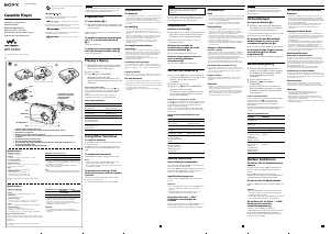 Manual de uso Sony WM-EX422 Walkman Grabador de cassette