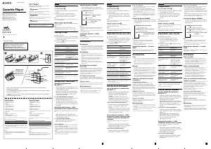 Mode d’emploi Sony WM-EX525 Walkman Enregistreur de cassettes