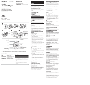 Manual Sony WM-FX280 Walkman Cassette Recorder