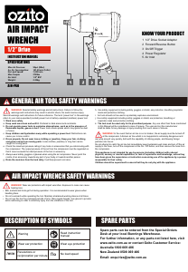 Manual Ozito AIN-PRO Impact Wrench