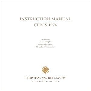 Manual Christiaan van der Klaauw CKCR3326 Ceres 1974 Watch