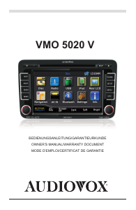 Manual Audiovox VMO 5020 V Car Navigation