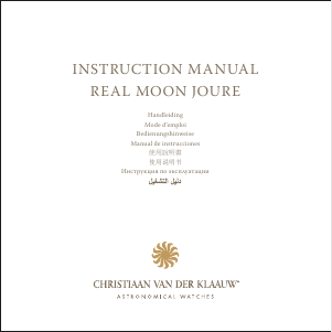 Manual de uso Christiaan van der Klaauw CKRJ3324 Real Moon Joure Reloj de pulsera