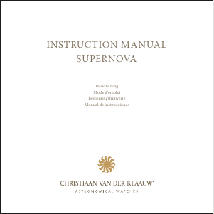 Manual de uso Christiaan van der Klaauw CKSN3326 Supernova Reloj de pulsera