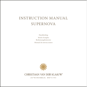 Manual de uso Christiaan van der Klaauw CKSN3366 Supernova Reloj de pulsera